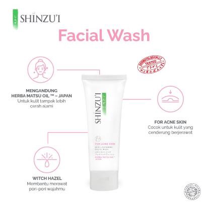 * NCC * Shinzui Facial Wash Skin Lightening For Acne And Normal Skin Face With Herba Matsu Oil