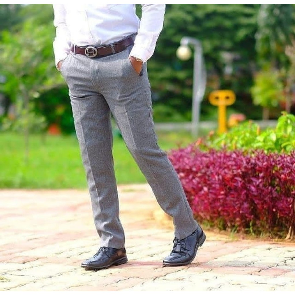 CELANA KANTOR FORMAL PRIA SLIMFIT BAHAN DASAR KAIN WOLL