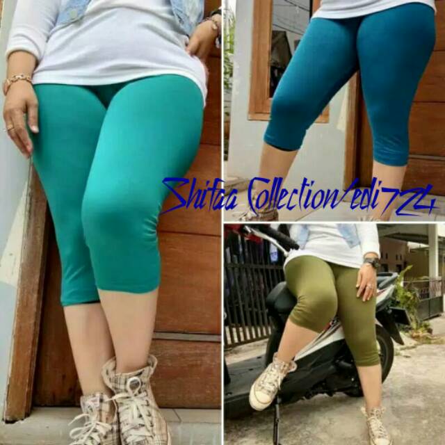 Legging / Celana Pendek / Legging Murah /Celana Legging Pendek 7/8 - (Jumbo Dewasa)