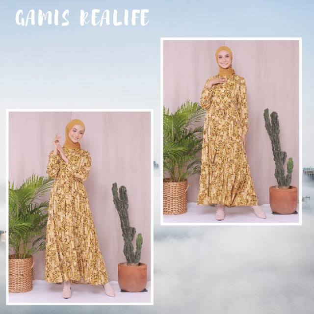 [BISA COD] DRESS / GAMIS WANITA REALIFE - HOMEY DRESS MOTIF TERBARU - BAHAN KATUN RAYON PREMIUM