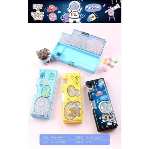 

pencil case magnet motif space bola bola satuan