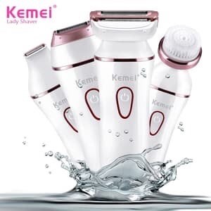 Kemei KM-7202 4 In 1 Electric Epilator untuk Wanita