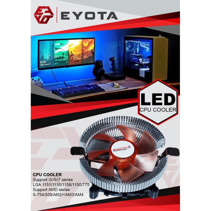 CPU Fan Cooler Eyota LED/Fan Cooler/ Cooler Eyota