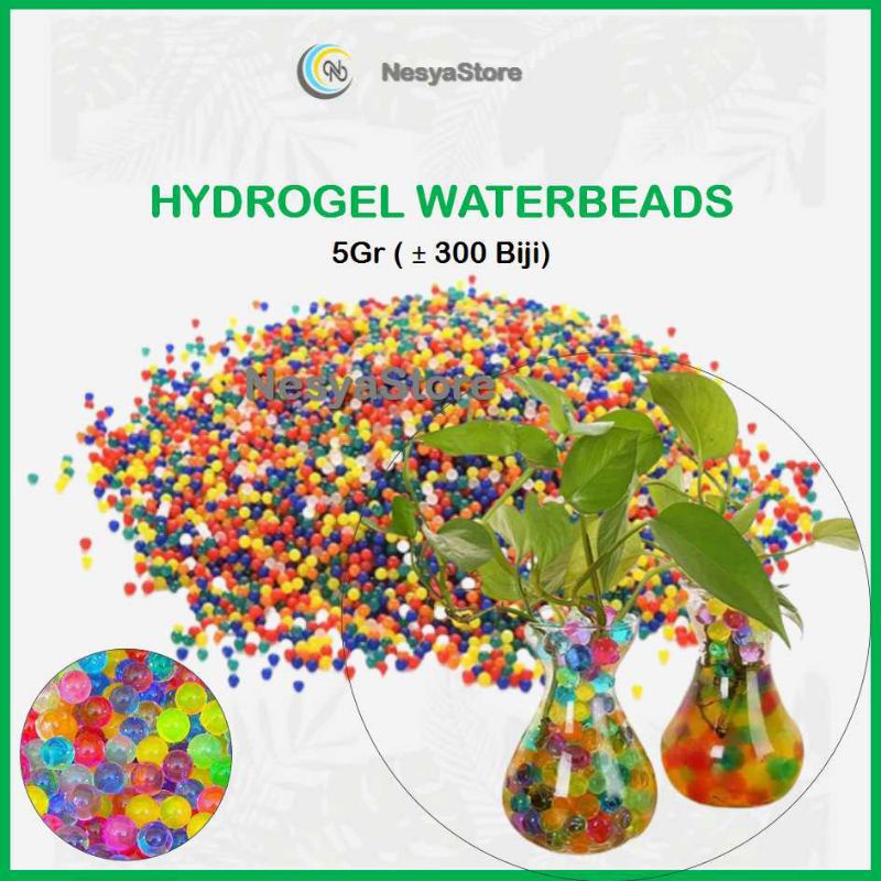 300 Media Tanam Hydrogel Water Beads 11 Warna Warni Hidrogel Anggrek Waterbeads- Media Tanam Hydrogel 5gr