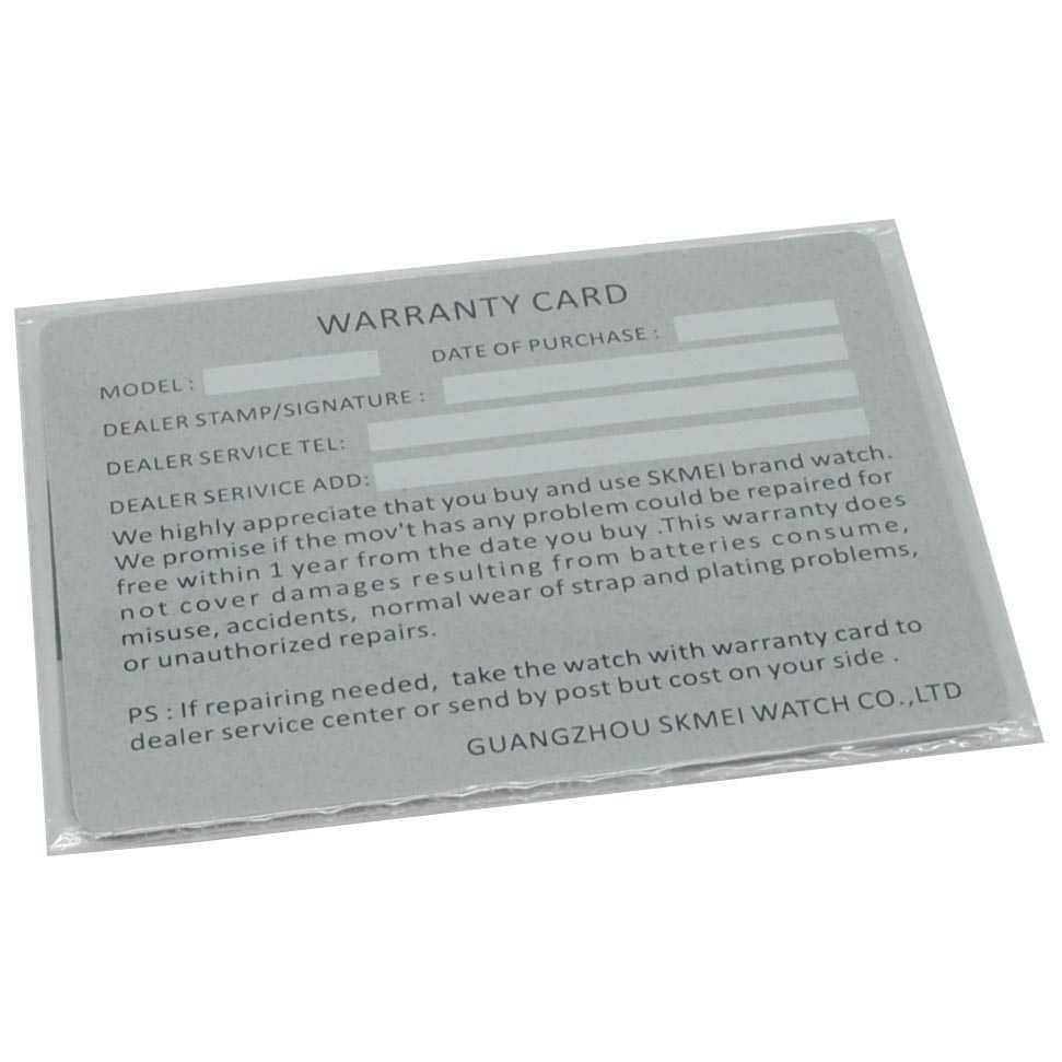 Kartu Garansi SKMEI [Silver]