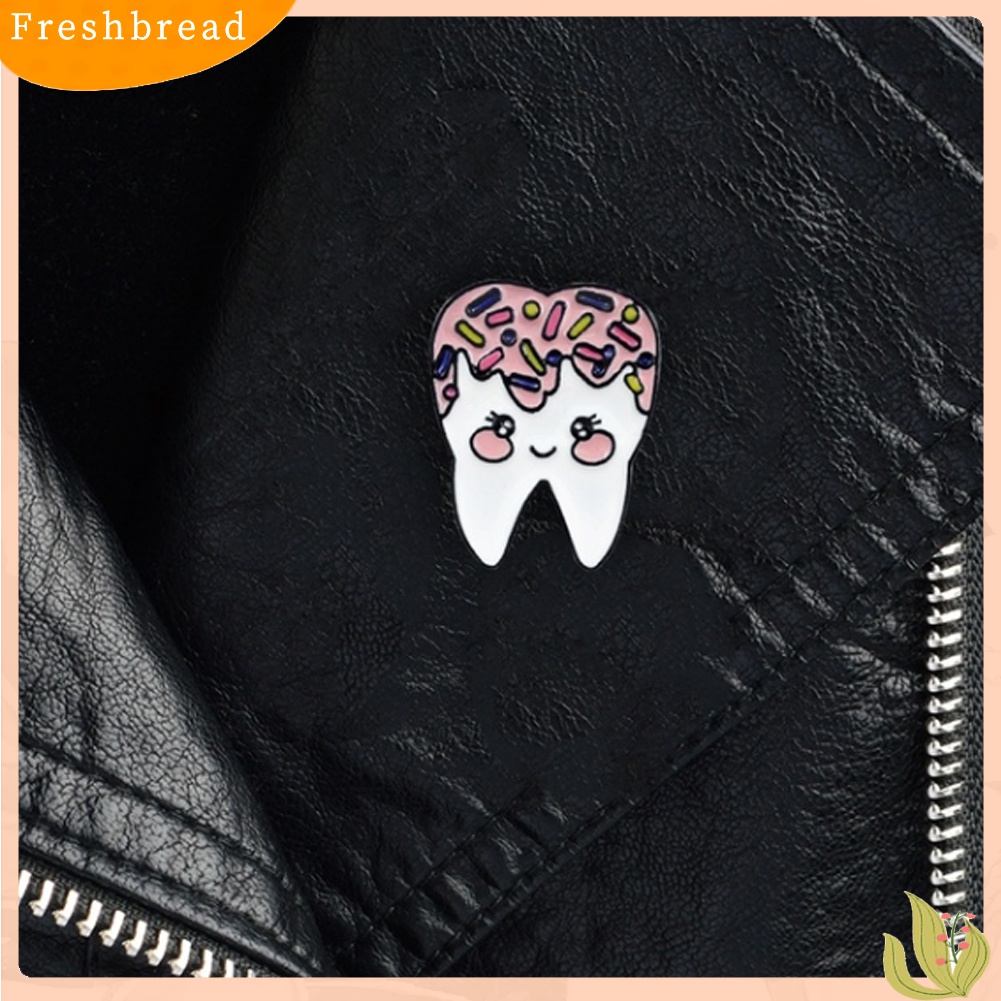 [ TERLARIS]Cartoon Tooth Smiley Enamel Brooch Pin Denim Jacket Coat Backpack Badge Decor