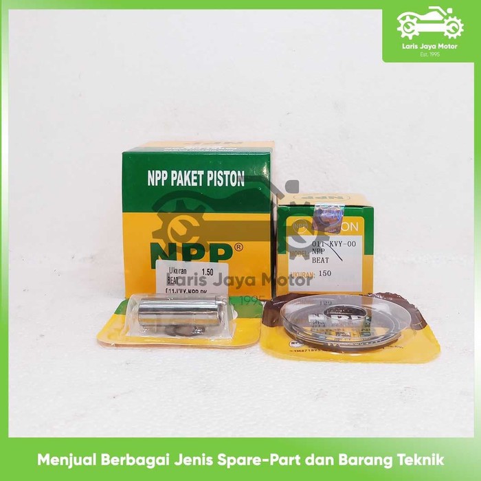 PISTON SEHER KIT BEAT KARBU BEAT LAMA OVER SIZE UKURAN 1.50 011-KVY- ORIGINAL ASLI NPP PISTON BEAT L