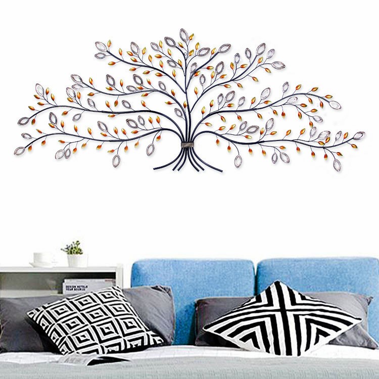 TBI Fortune Tree Hiasan Dinding Crystal Iron Art Wall Decoration Pohon