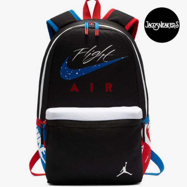 Jordan What the 4 Backpack tas laptoptas punggung hitam.merah biru nike