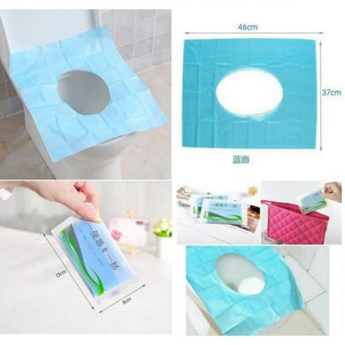 {HM} COD Toilet Seat Cover Alas Duduk kloset Tissue Portable Tisu Tatakan Wc Kertas Paper Plastik Cl