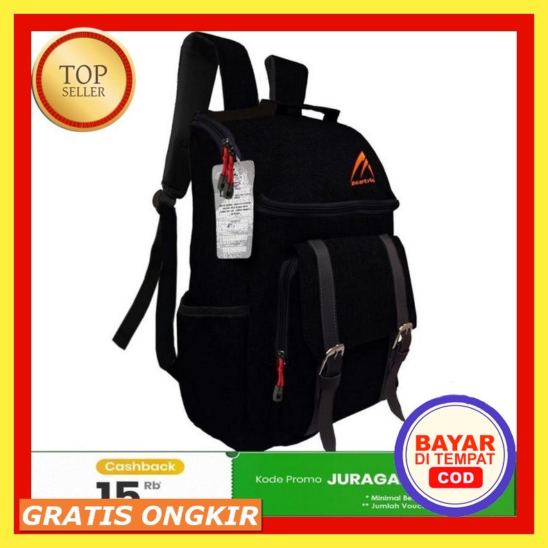 Tracker Black Original X Sollu Tas Ransel Waterproof 10L Hitam Pria Wanita Unisex Daily Bagpack Simp