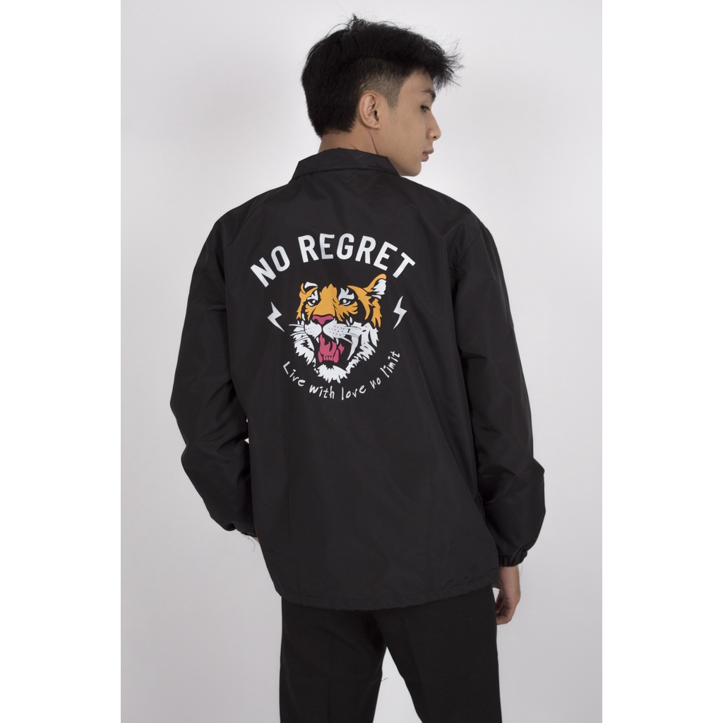 FORTGLASS Regret Jaket Coach Pria Outwear Unisex Parasut