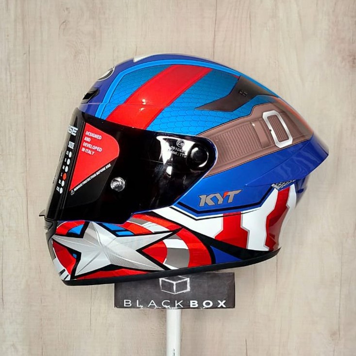 KYT TT Course Flat Pinlock Marvel Captain America