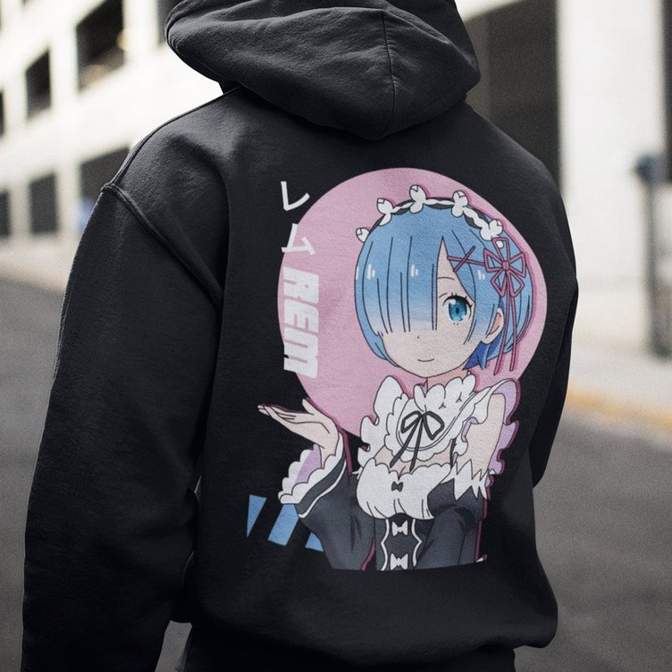 Hoodie Rem Re Zero Kawaii Anime Character Manga Premium