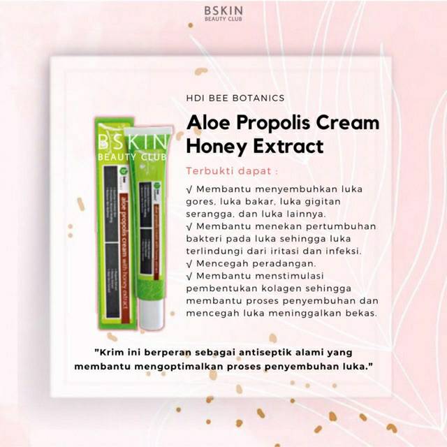 BEE BOTANICS ALOE PROPOLIS CREAM WITH HONEY EXTRACT 36GR/TUBE