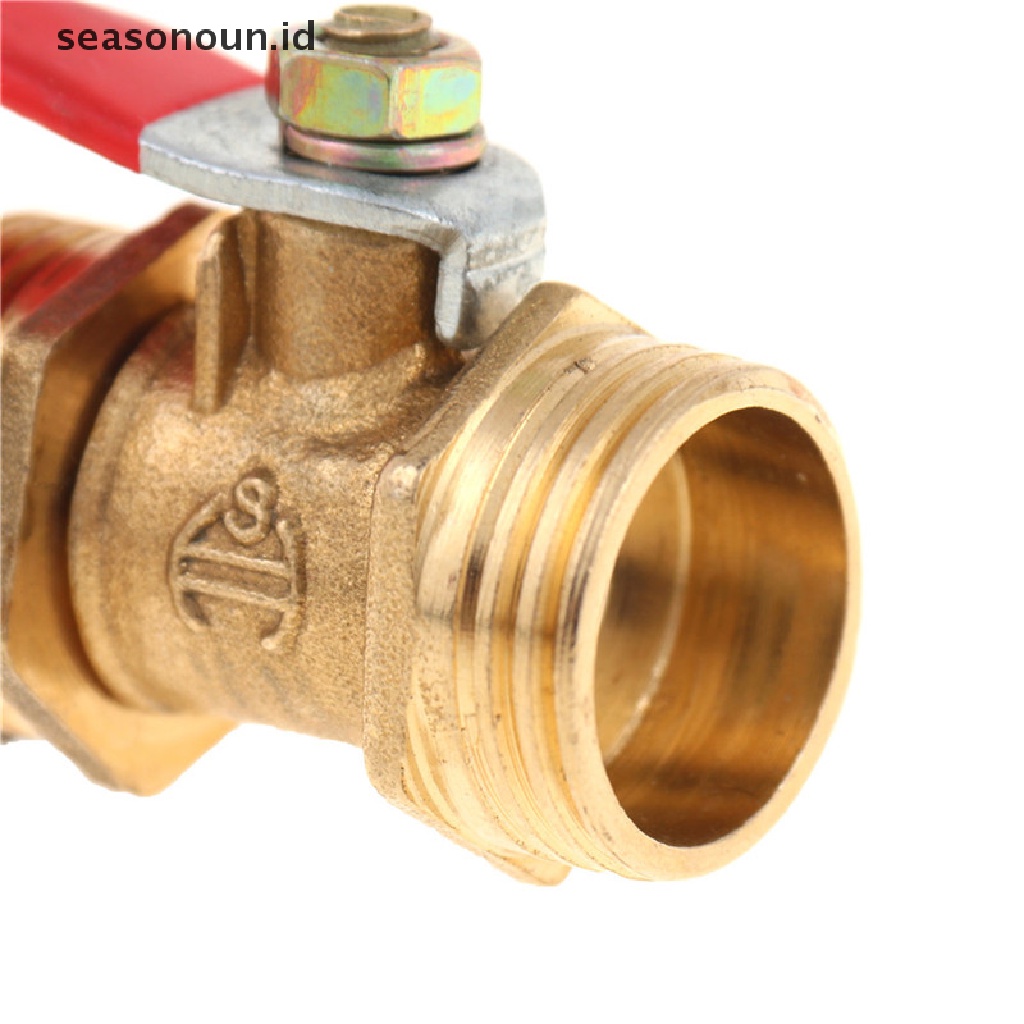 【seasonoun】 Brass Ball Valve 1/8&quot; 1/4&quot; 3/8&quot; 1/2&quot; Male to Male BSP Thread with Handle .