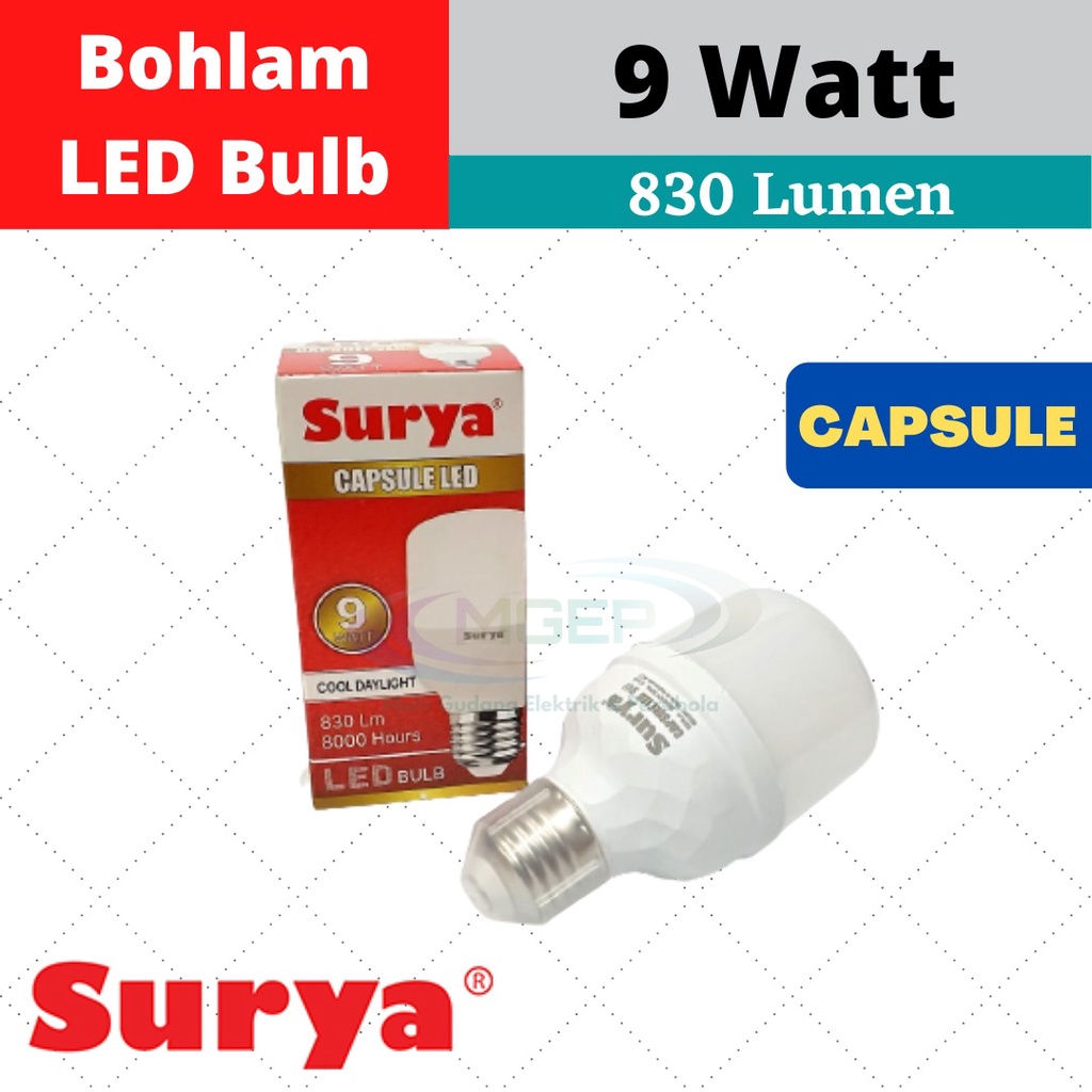 Lampu LED Surya Capsule New 9 Watt 9 W Putih Cool Daylight Original