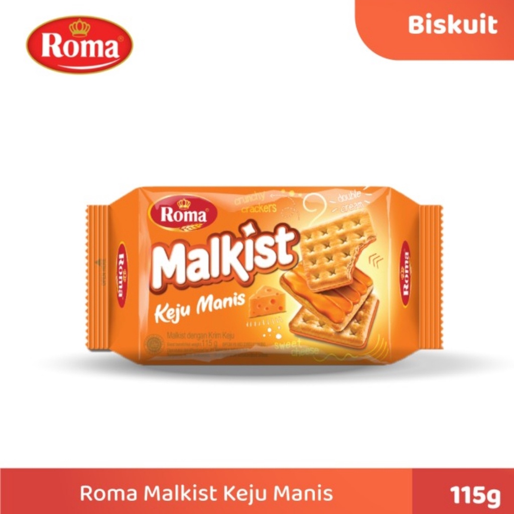 Roma Malkist Keju Manis @115 Gr