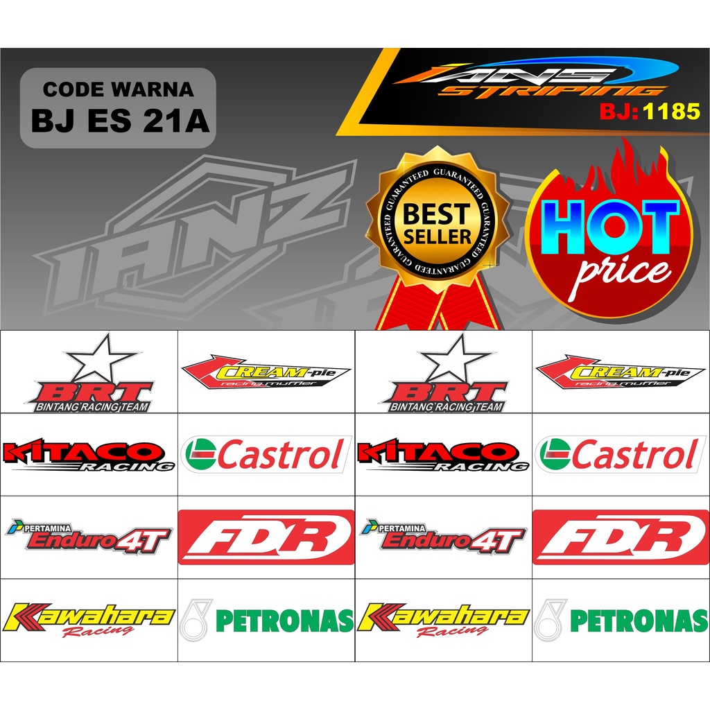 STIKER SPONSOR MOTOR / STIKER HOLOGRAM / STICKER ESTETIC / STIKER LOGO SPONSOR