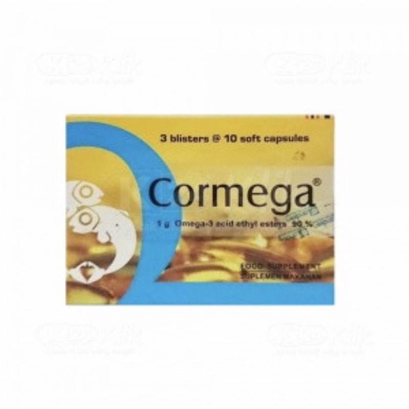 Cormega strip 10 pcs ( minyak ikan omega 3 memelihara kesehatan jantung )