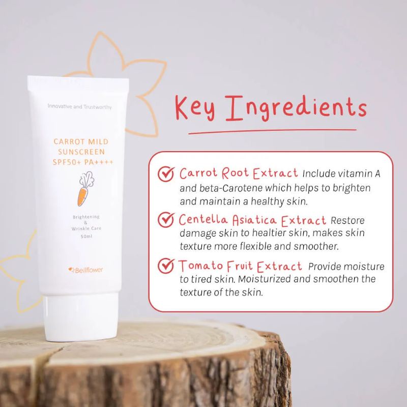 bellflower carrot mild sunscreen 50ml