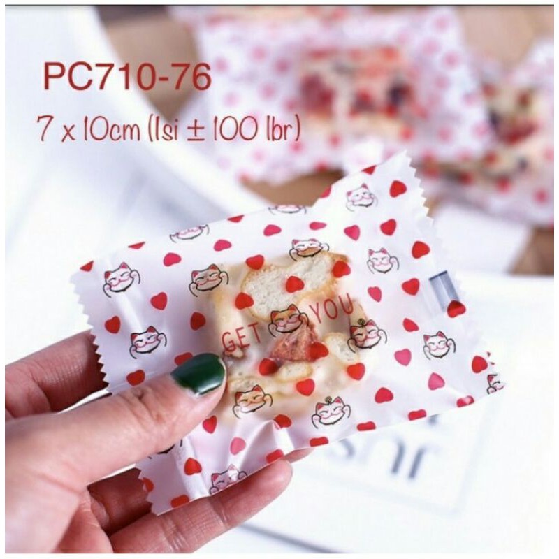 

PC710-76 Plastik Merah Nastar, Cookies Lucky Cat