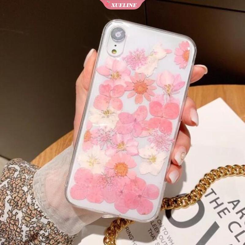 Soft Case Silikon Tpu Motif Bunga Kering Untuk Iphone Xs Max Xr X 7 Plus 8 Plus 5s Se 6 Plus S Plus