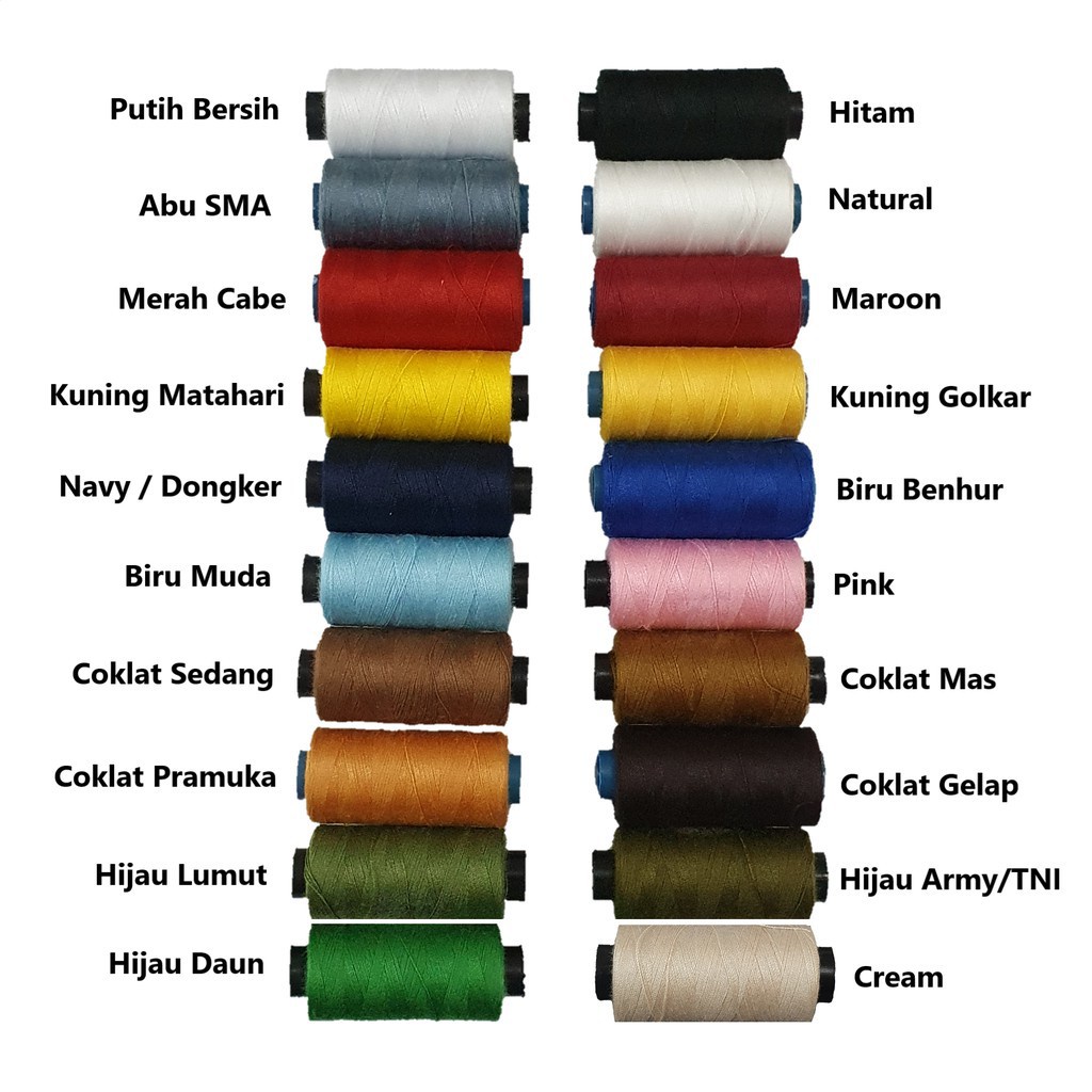 Benang Jahit Polyester 40/2 CONES yard Satuan - BENANG HALUS