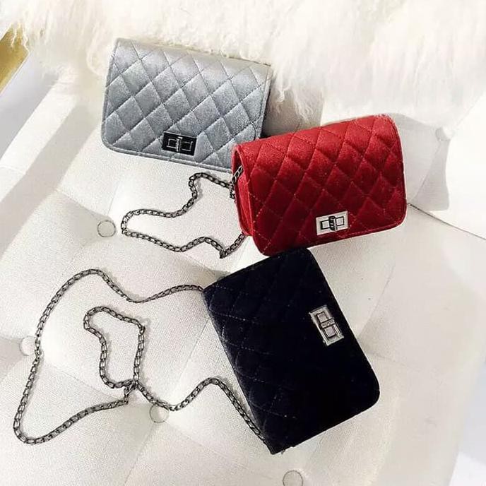 TERLARIS Tas Wanita Tas Slempang Terbaru Murah Miniso Ransel Keren Simpel Kuat - Hitam