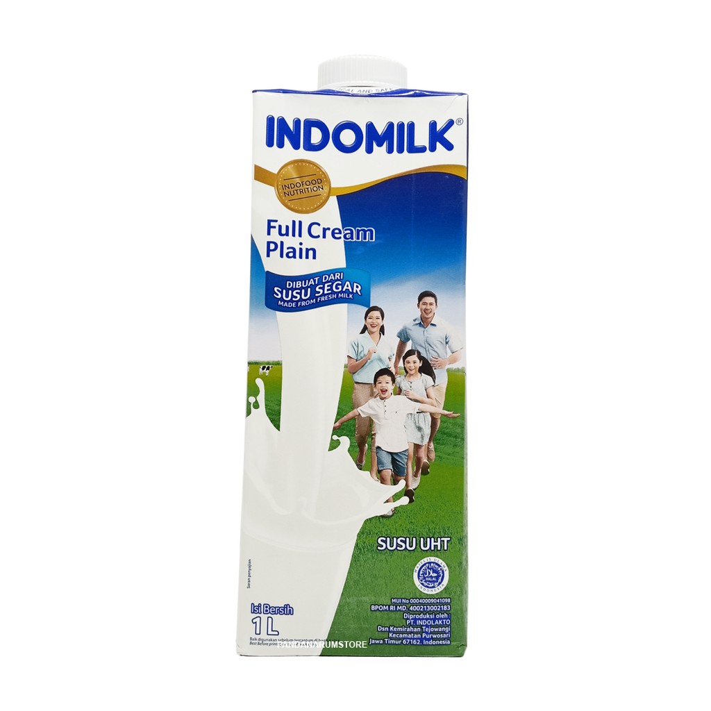 

INDOMILK Full Cream Plain 1 Liter - Susu UHT