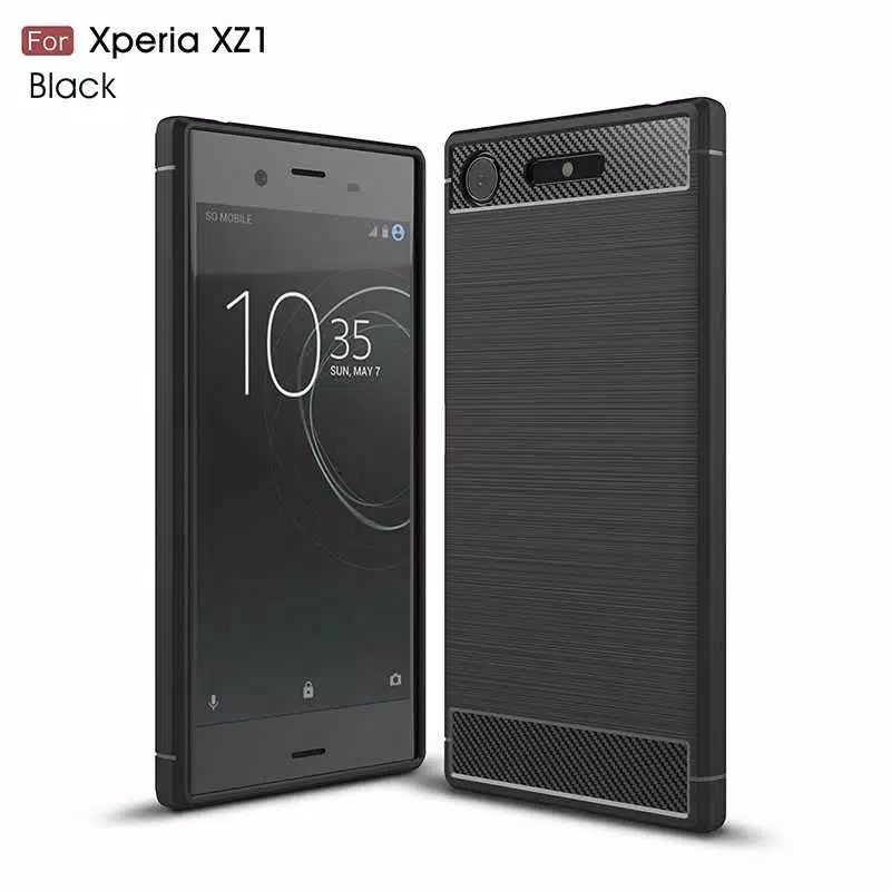 Softcase Carbon Sony Xperia XZ1 Docomo Global Au Armor Case XZ1 Case Sony Xperia XZ1 5.2inch