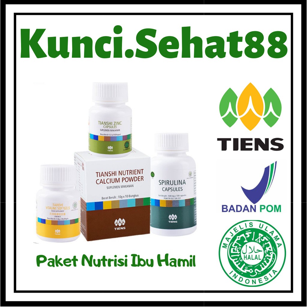 Tiens / Tianshi Nutrisi Ibu Hamil & Promil / Cepat Hamil - Zinc + Nhcp + Spiru + Vita