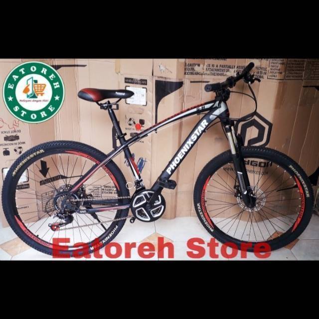  SEPEDA  GUNUNG  MTB  Phoenix Star AT 3 Ukuran 26 Inchi Bagus  