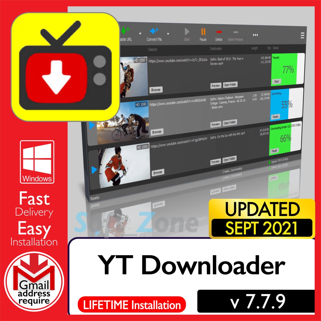 

YT Dwnldr 7.7.9 - Qckly Dwnld YTb Vds [All WINDOWS ] - Dgtl Dwnld