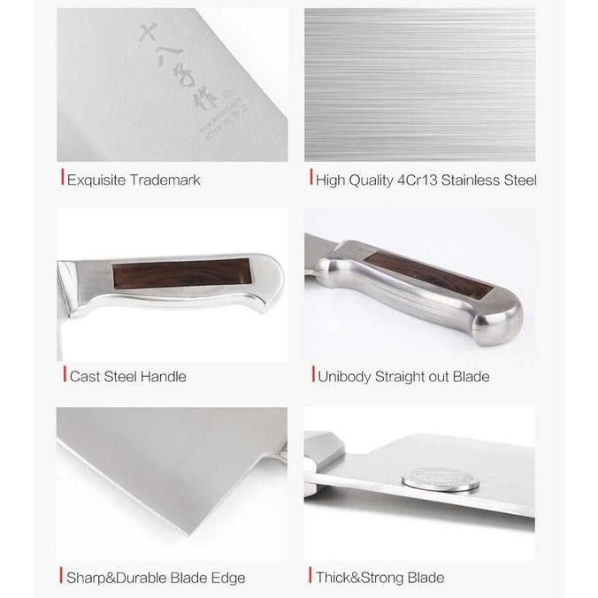 Sale Pisau Dapur Masak Daging Dan Ikan Tajam Stainless Steel Koki Chef