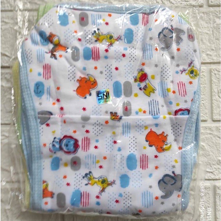 Popok Kain Bayi Tali Full Print Bahan Katun Lembut SNI