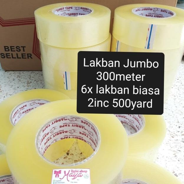 

➪ Lakban Bening Jumbo 2inch 500yard 300m solasi lem daimaru rabbit tape ✼