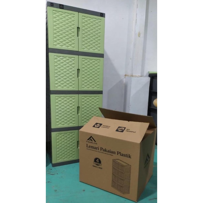 Lemari Plastik Baju Pakaian 4 Susun Fawsline / Rak Serbaguna Tabita Allonia21