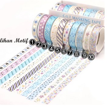 DIY Washi Tape Cute Kawaii DIY Masking Tape- Starts - 1pc