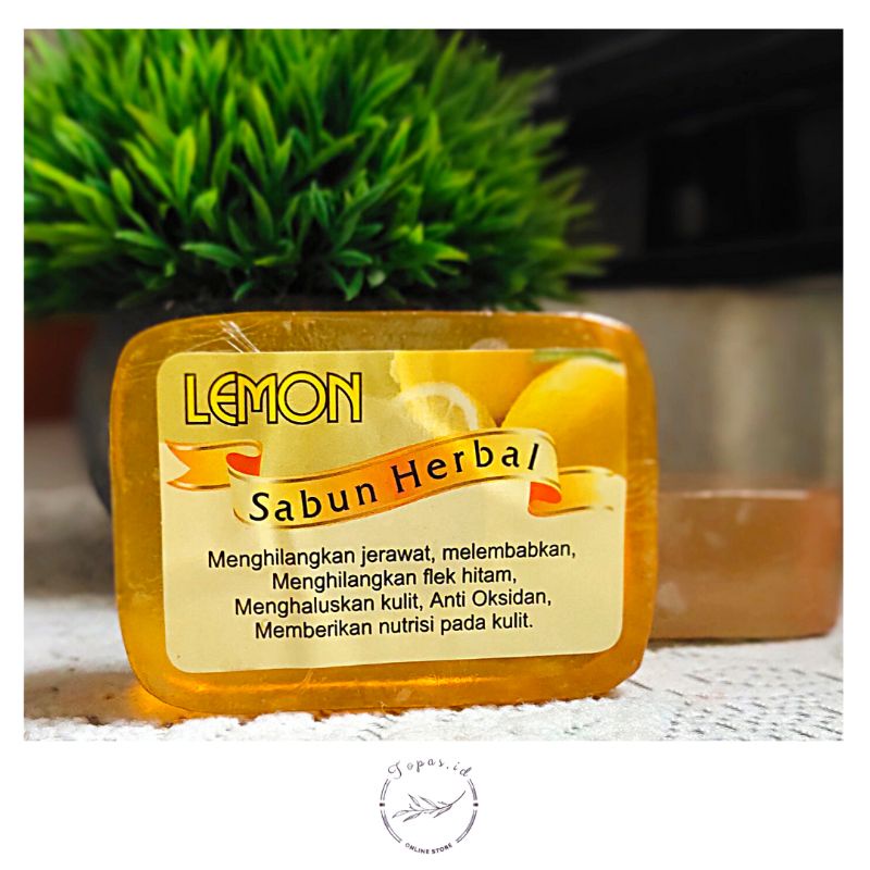 SABUN HERBAL LEMON, Menghilangkan Jerawat dan Flek Hitam
