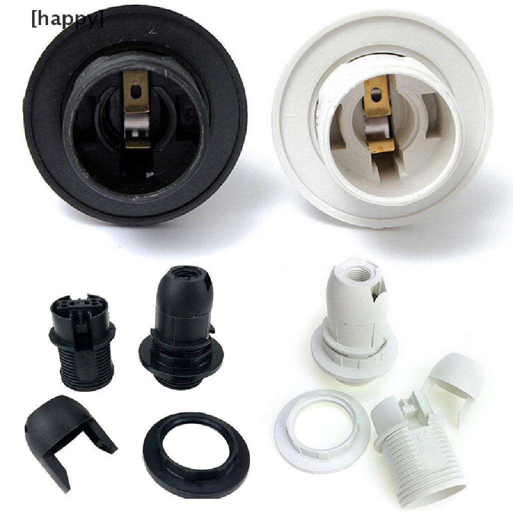 Ha Socket Holder Lampu Bohlam Screw Ses E14 Bahan Plastik Warna Putih