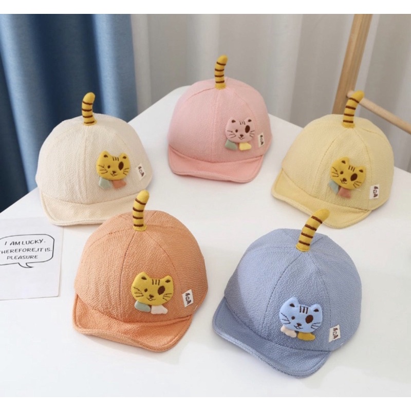 Topi Baseball Anak Bayi Balita Model Kucing Ekor Import Untuk Anak Laki Laki Anak Perempuan