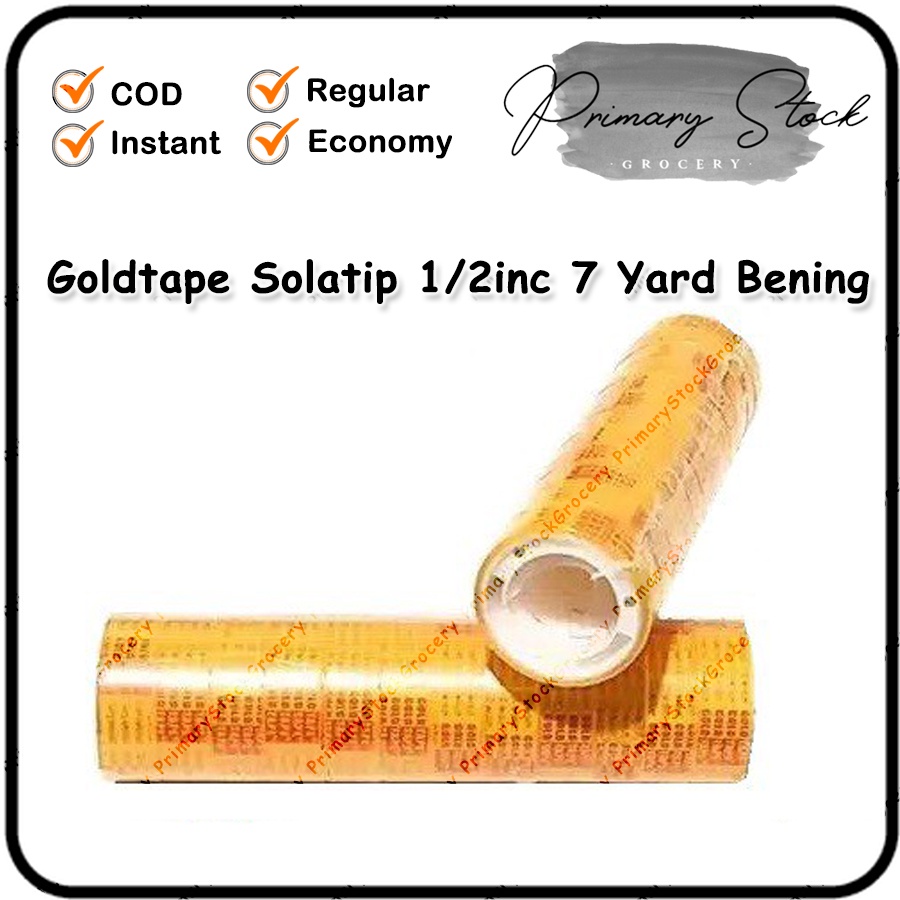 

Gold Tape Isolasi Kecil Bening 1/2 Inch 12 mm Isolasi Kado 12pcs