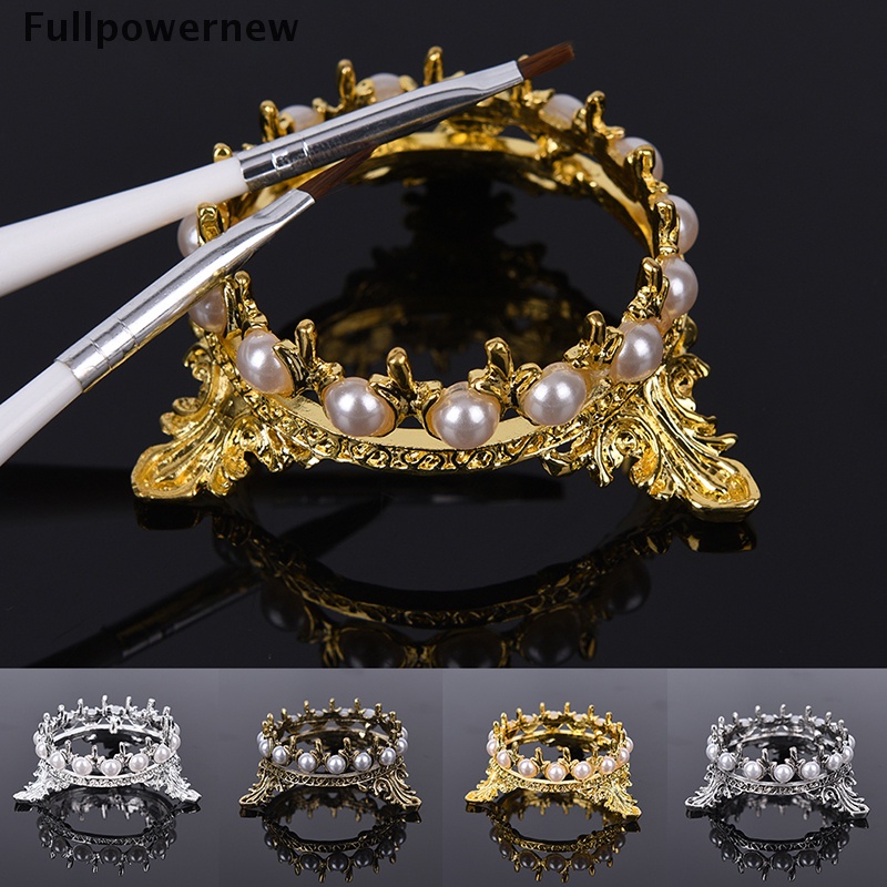 [FULL] 1Pc Crown Stand Pens Brushes Holder Pearl Nail Art Pen Rack Manicure Nail Tool