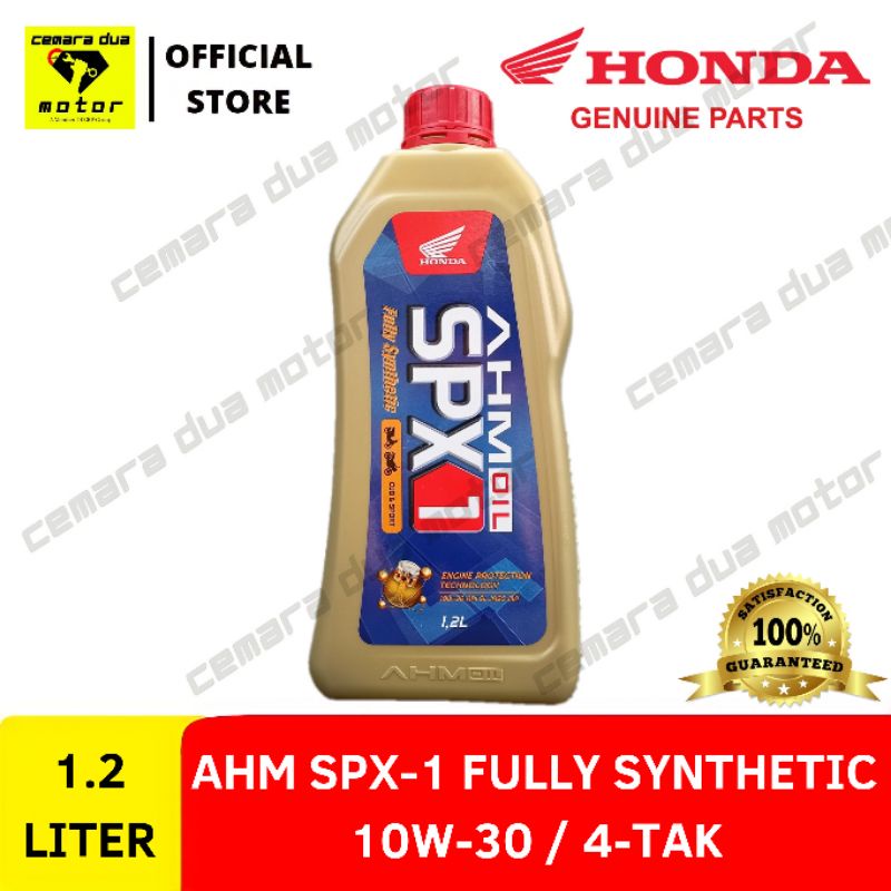 OIL HONDA SPX GOLD 1.2 LITER JAMINAN ORIGINAL AHM KEMASAN BARU AHM SPX 1 1200ML FULL SYNTHETIC OLI C