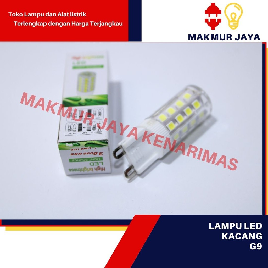 Lampu LED G9/Lampu G9 Halogen Kacang 5watt/lampu G9 murah/lampu halogen kacang LED