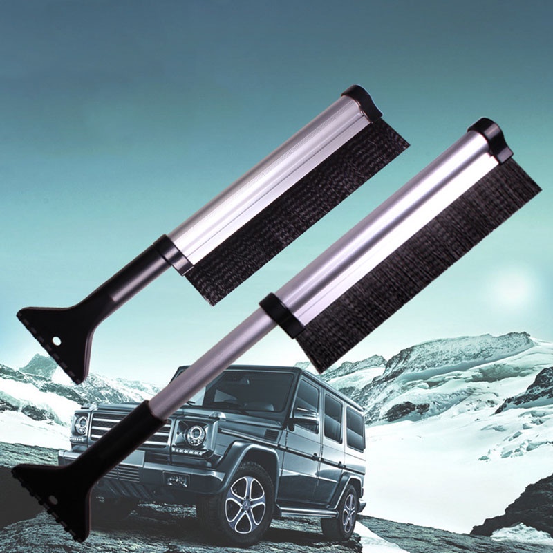 Outdoor Telescopic Snow Brush Ice Shovel Removal Car Defrosting Deicing Scraper Cleaner Tool