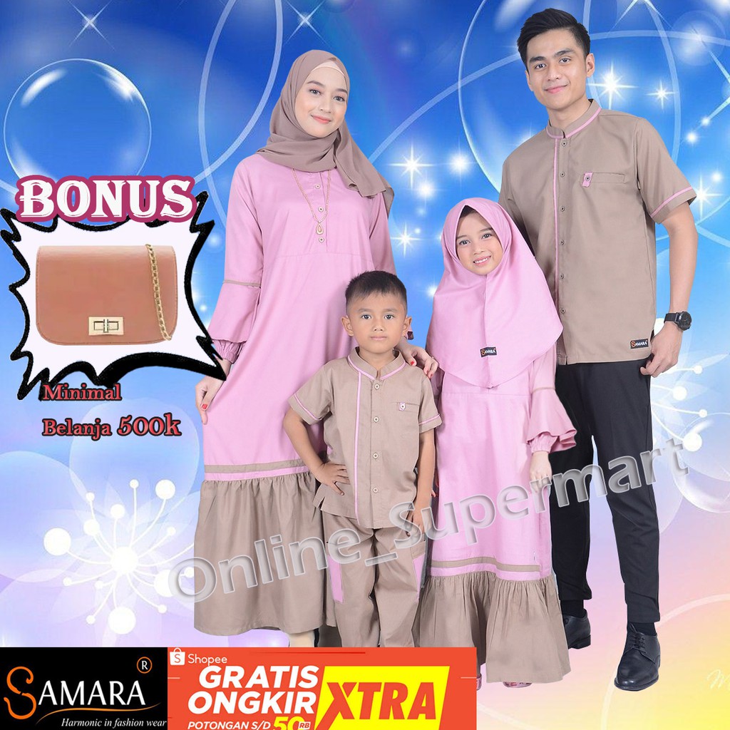 Sarimbit Keluarga Gamis Couple Terbaru Sarimbit Lebaran