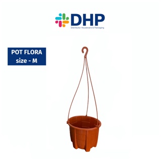 Pot Flora M (D=19,5cm ) / Pot Plastik Gantung / Pot Tanaman Gantung