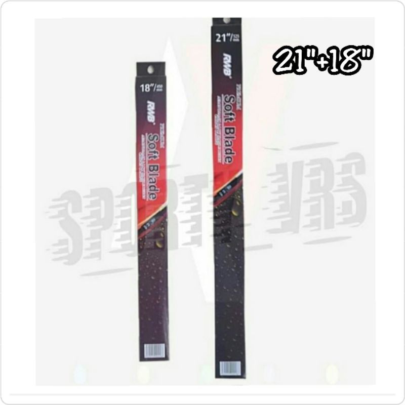 Wiper Depan Pajero Sport 21&quot;+18&quot; Model Soft Blade Merk RWB